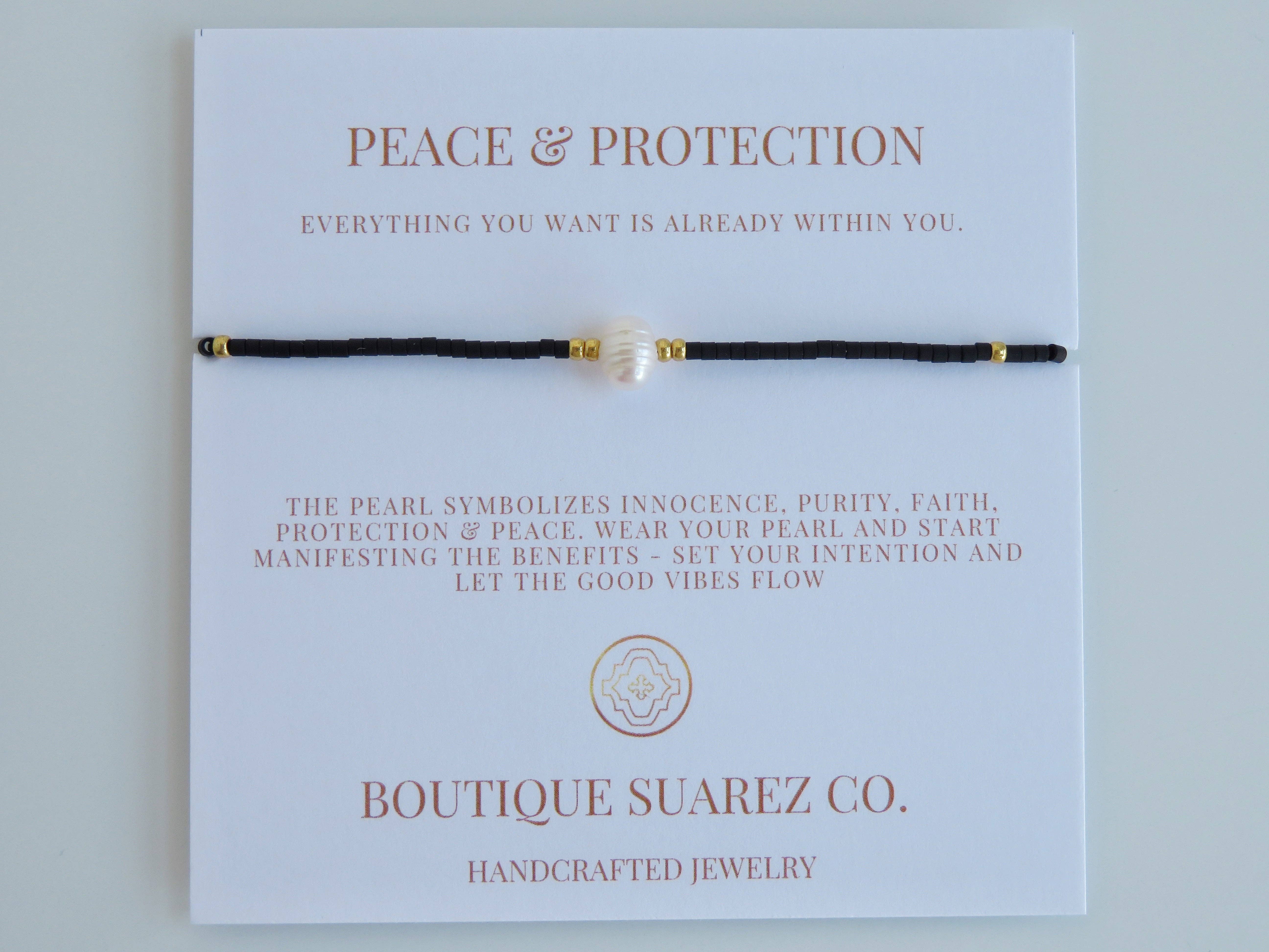 Boutique Suarez Co. - Wholesale Beaded Bracelet - Manifest Peace - Pearl Bracelet78