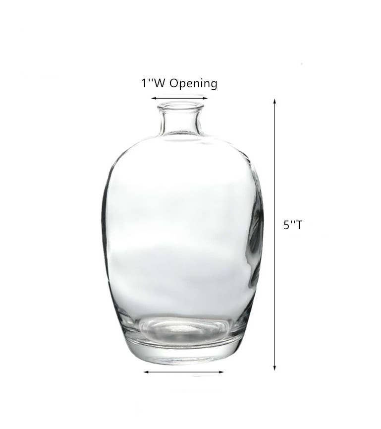 Klar (blanding) Hvide glasvaser til små blomster, enkel stil, klare for engroshandel på Faire10