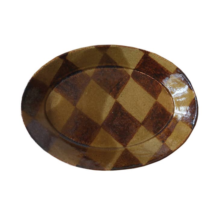 Honey Glaze Circus Dish - Short Oval for wholesale by Paige Mitchell