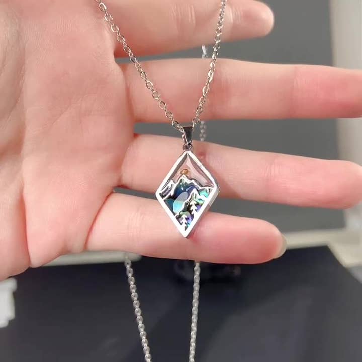 Gemcohub - Wholesale Pendant/Charm Necklace - Simple Faith Geometric Hill Mustard Seed Pendant Necklace1