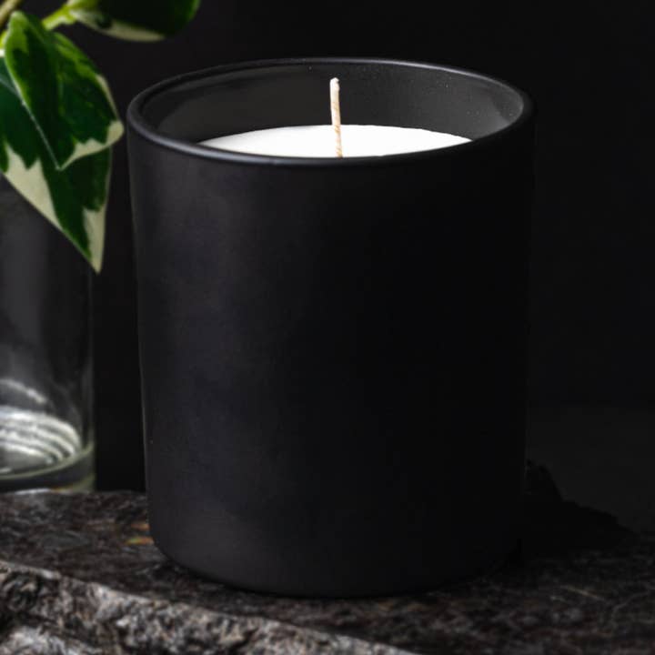 White Label Unbranded Scented Candle | Matte Black Jar for wholesale by Mad Hatter’s Candle Co.