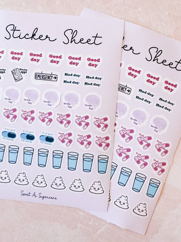 Wellness Stickervellen voor wholesale door Sweet As Sugarcane