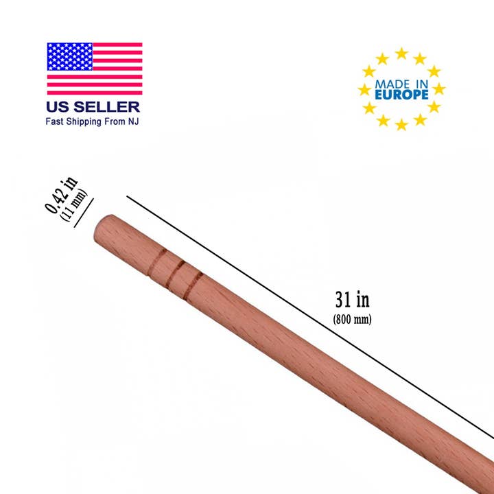 Hakan - Wholesale Rolling Pin - Hardwood Rolling Pin, Phyllo Dough for Baking Dough, 3.1 in2