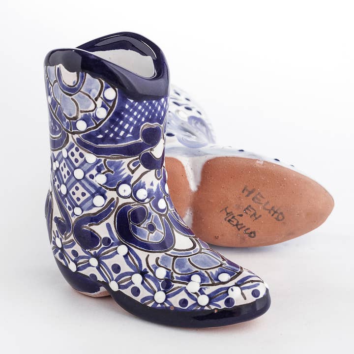 MEXTEQUIL - Wholesale Shot Glass - MEXTEQUIL Cowboy Boot Shot Glasses - Set of 2 - 3 Oz - Blue1