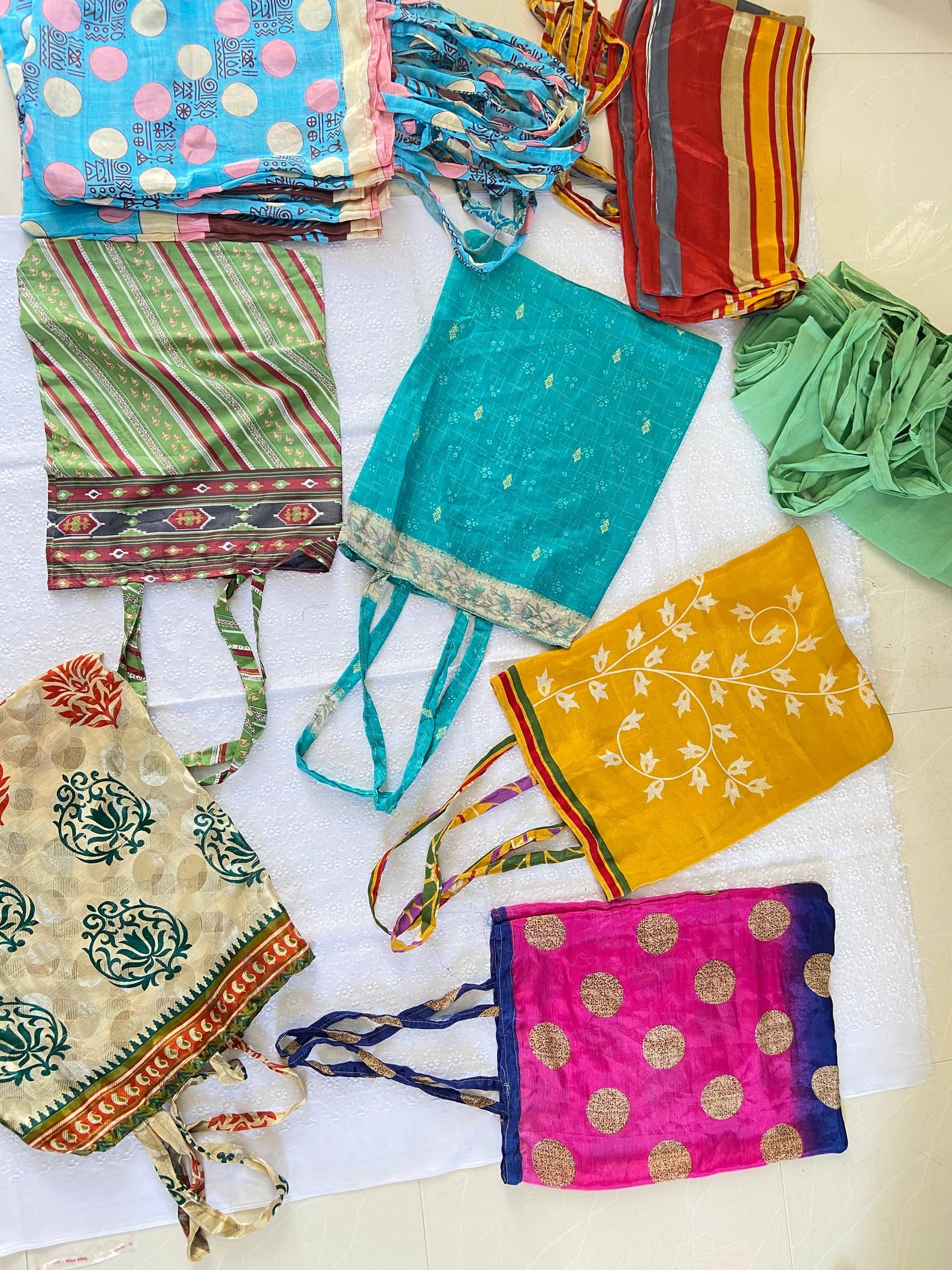 Meghcraft – wholesale Grocery/shopping bag – Upcycled vintage silk Shopping Bags—Sustainable reusable bag3