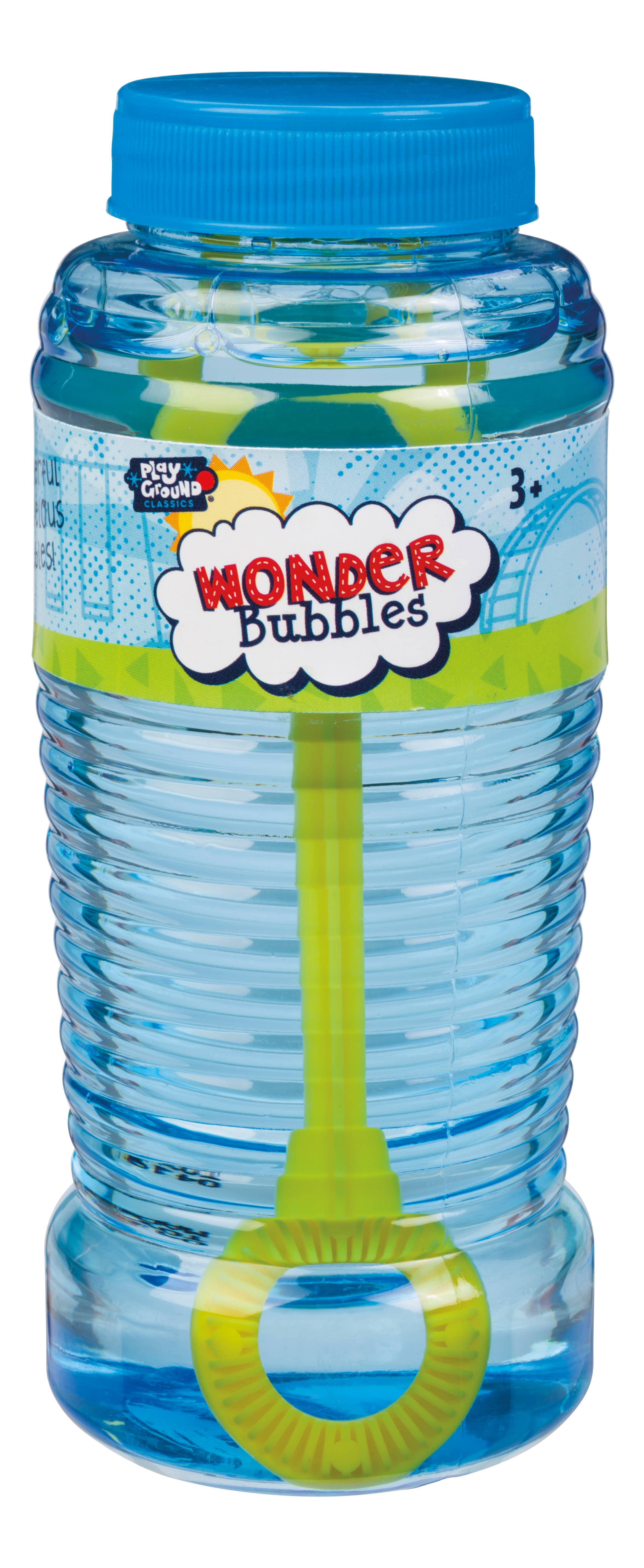 Toysmith - Wholesale Bubble Wand - Kids - Playground Classics Wonder Bubbles 8 oz, Assorted Colors1