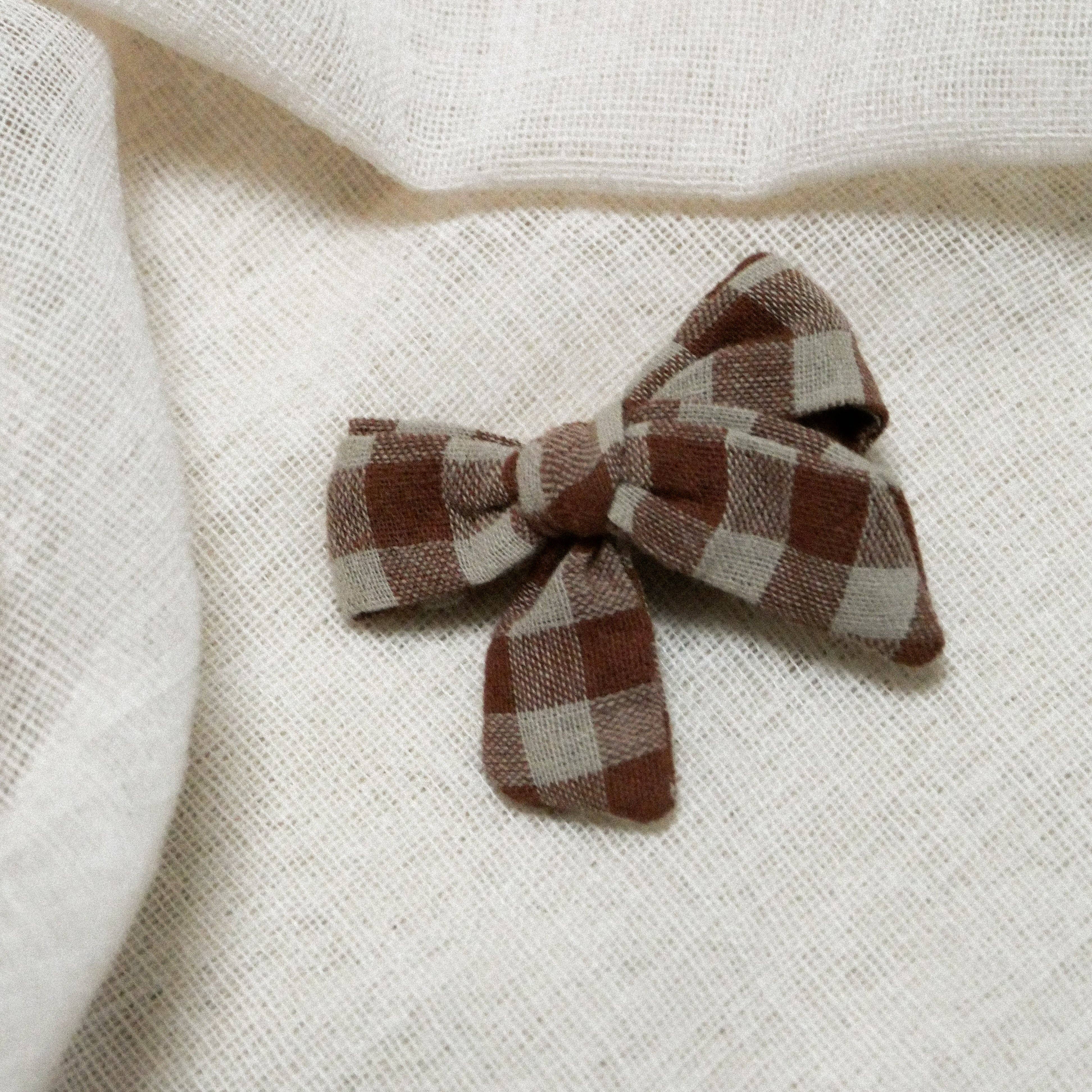 Gentil Coquelicot Paris - Wholesale Hair Accessories Set - Kids - Set vichy-taupe-flowers-plain beige hair clips2