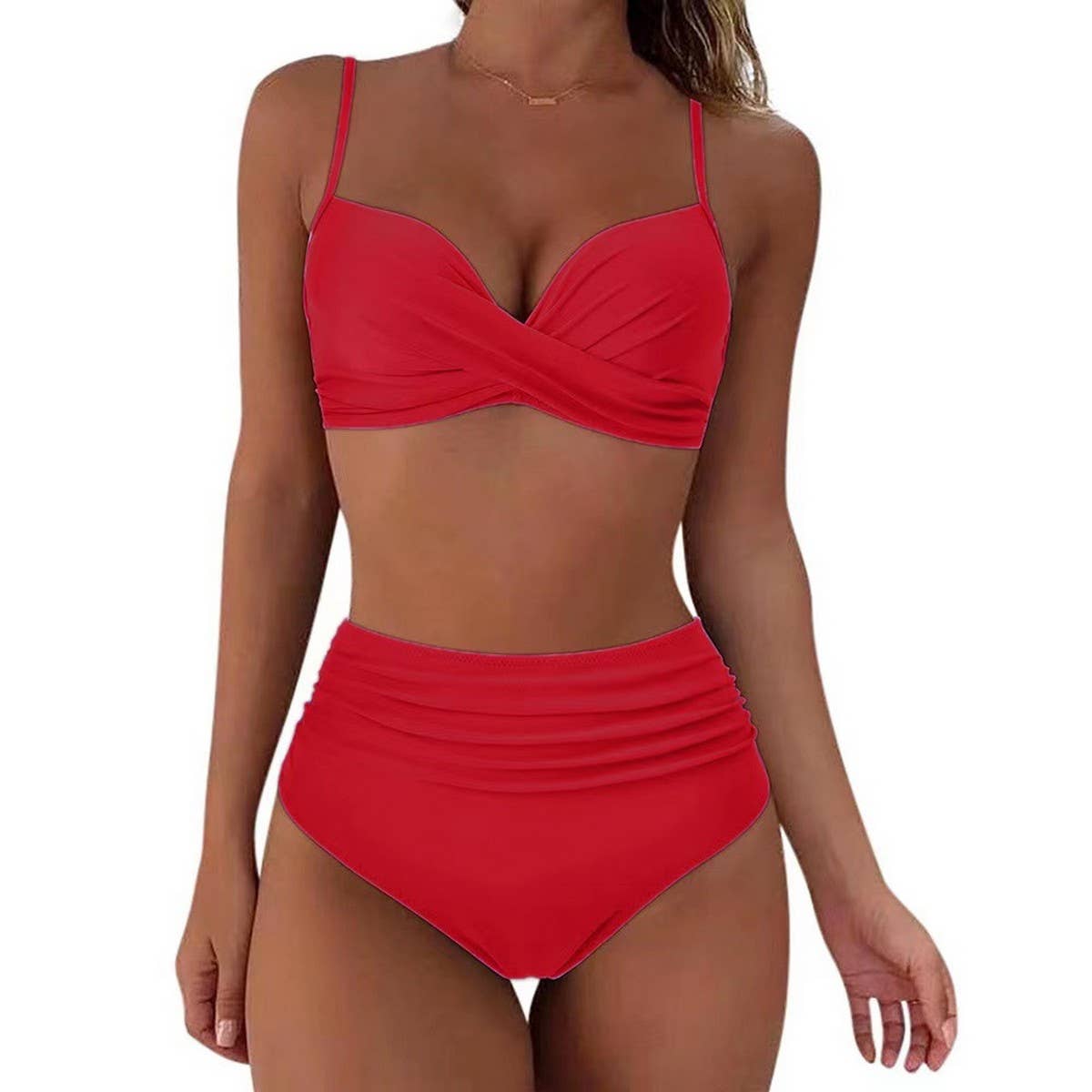 ACCITY - Wholesale Two Piece Swimsuit - Women's - High Waist Bikini Set ,Sexy Push Up Swimsuit_CWMW01520
