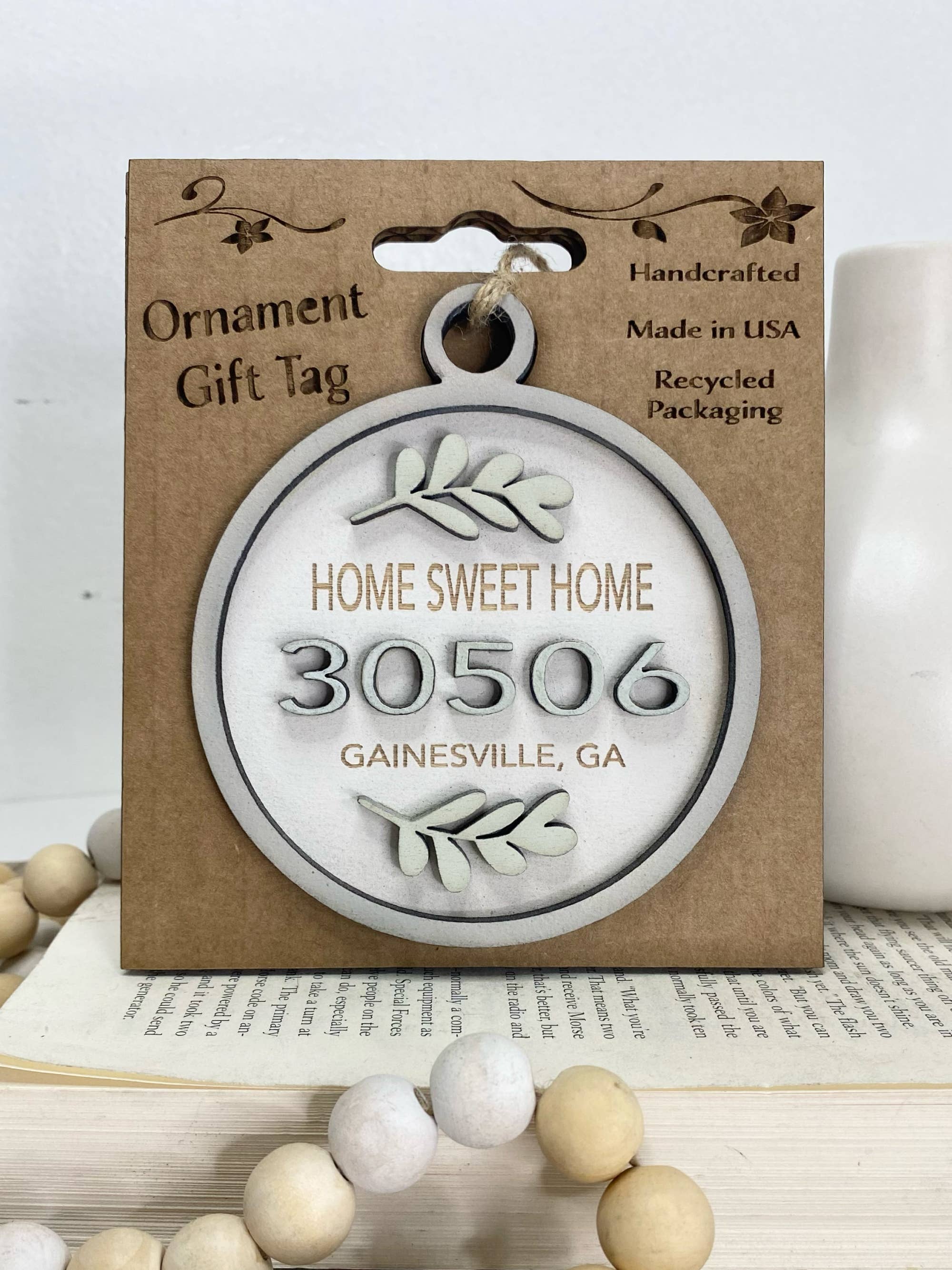 Pine Designs - Wholesale Ornament - Ornament - "Any" Zip Code Wood Ornament or Gift Tag2