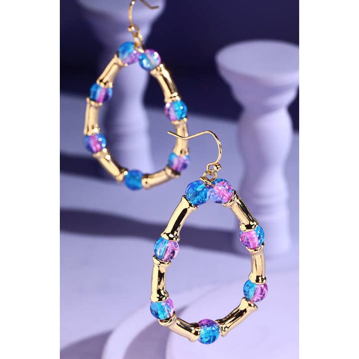 Urbanista - Wholesale Dangle Earrings - Beaded Metal Teardrop Earrings