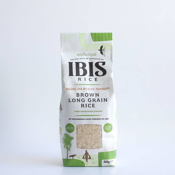 Organic Brown Long Grain Rice Jasmine 500g for wholesale by IBIS Rice