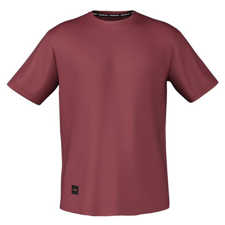 Men's Running Tee- Cabernet for wholesale by Runners Essentials by Without Limits