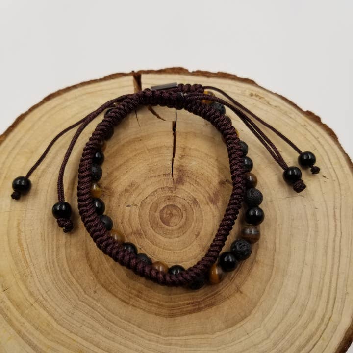 CHAKRA JEWELRY - Wholesale Jewelry Set - Natural Stone & Woven Rope Bracelet Set - Father's Day1