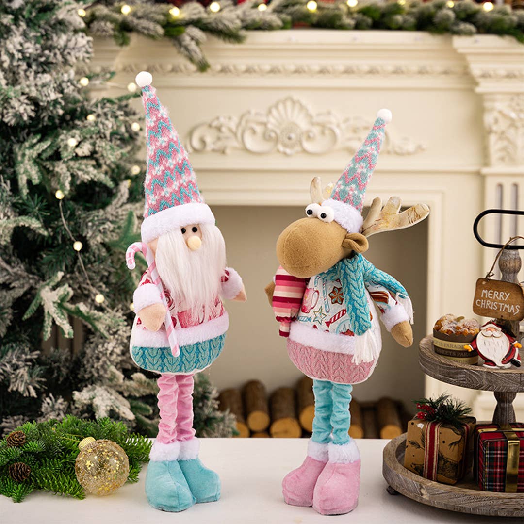 UNISHE - Wholesale Decorative Tabletop Object - Christmas Decoration Pink Telescopic Doll Ornament HB09312