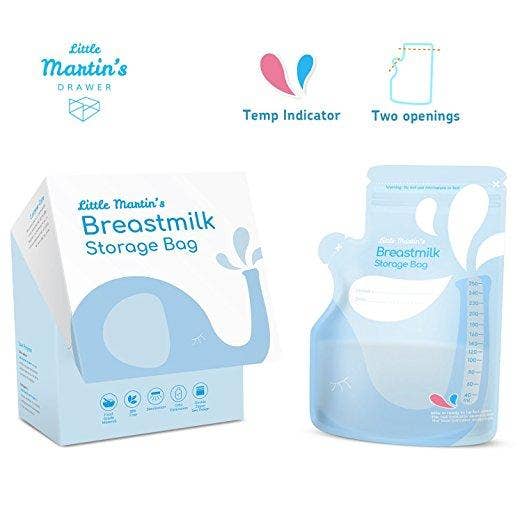 Little Martin's Drawer – Engroshandel Mælkeflaske/saftflaske – Engangsposer til opbevaring af modermælk (blå) - 60 stk.6