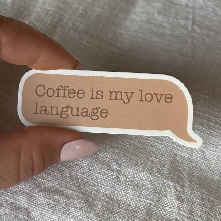 Coffee is My Love Language Sticker, Autocolantes para Portátil por atacado de Scarlet Sunday Design Co
