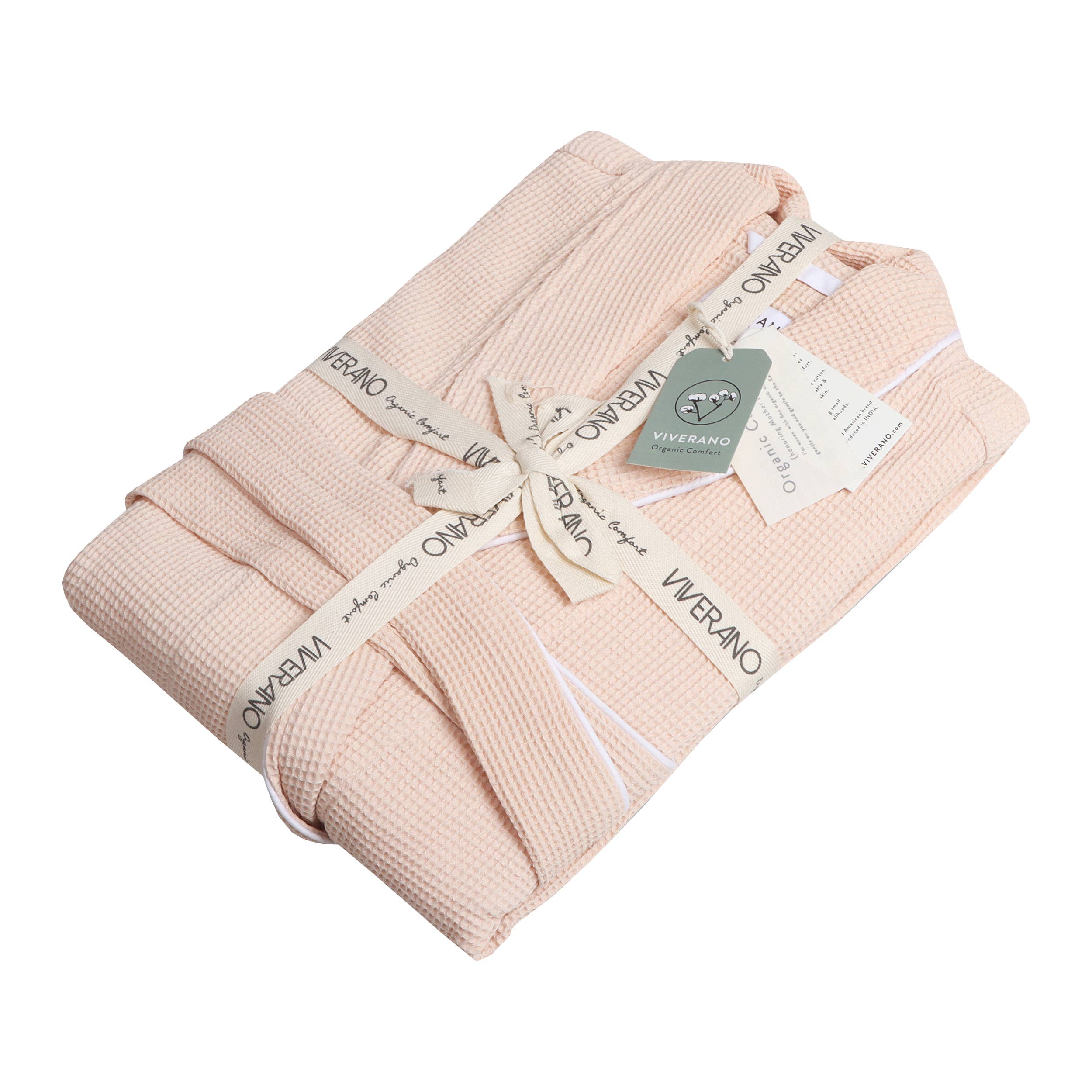 Viverano Organics - Wholesale Robe - Women's - Women's Organic Waffle Weave Bath & Spa Robe (3 Colors)14