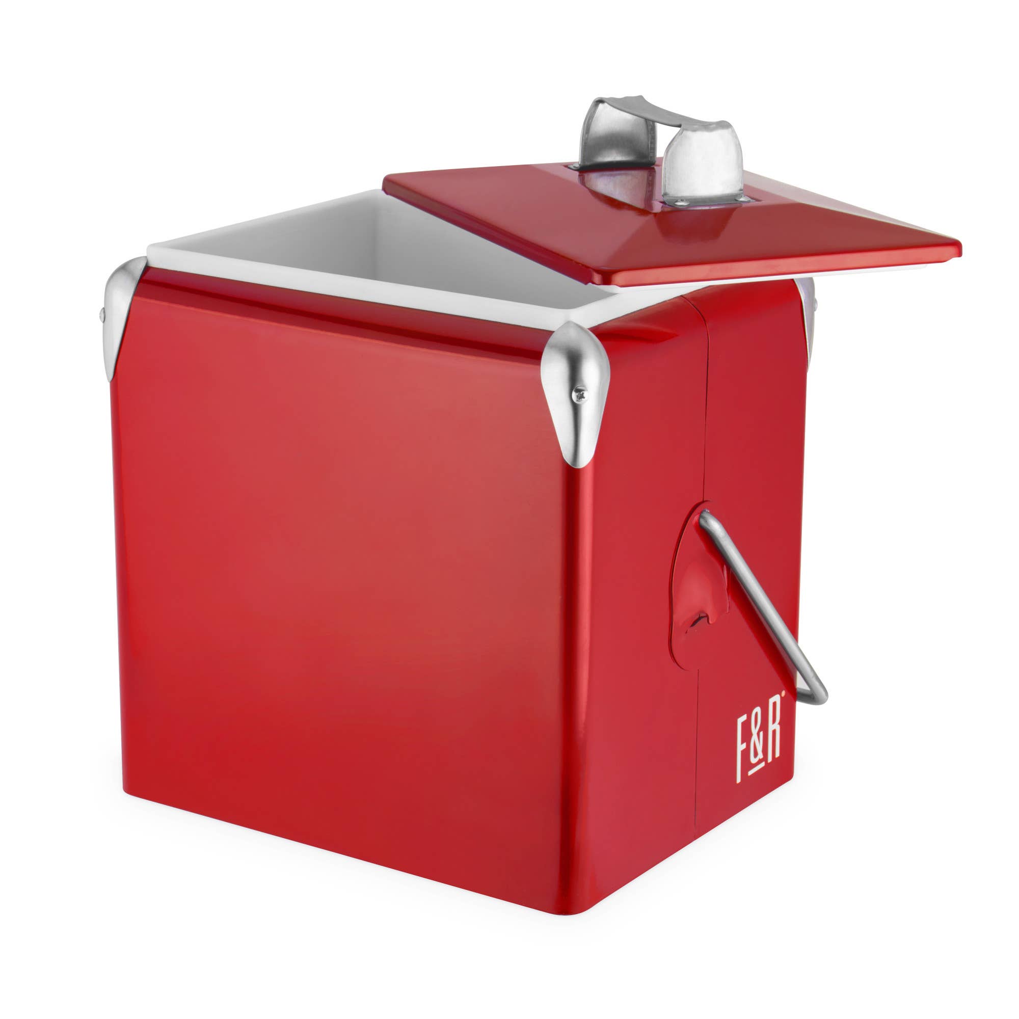 Foster & Rye - Wholesale Cooler/Cooler Bag - Red Vintage Metal Cooler2