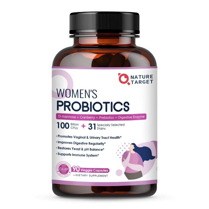 Nature Target - Wholesale Oral Supplement/Vitamin - NATURE TARGET Probiotics for Women Digestive Health 90 Veggie Capsules