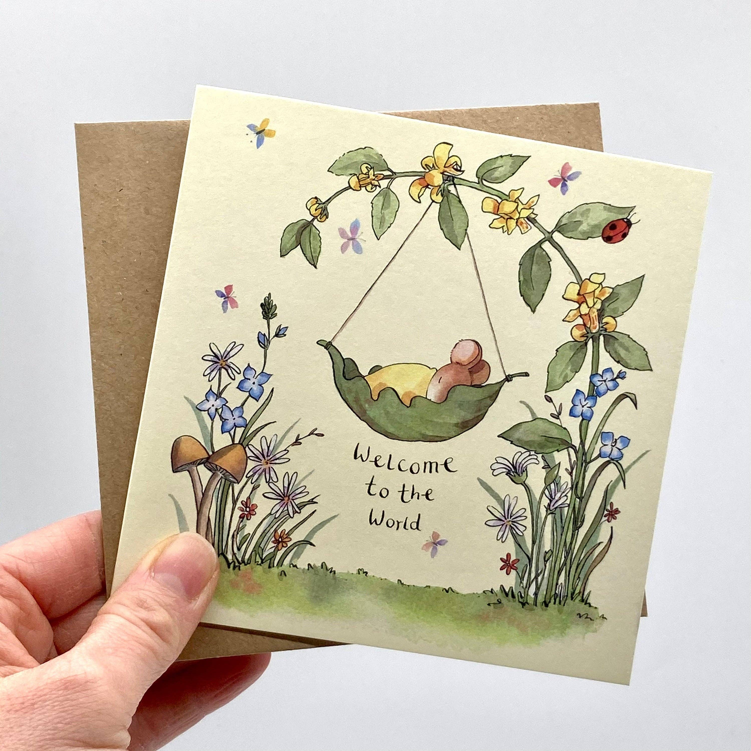Ink and Snail Limited - Wholesale Baby Card - New Baby Card - Mouse New Baby2