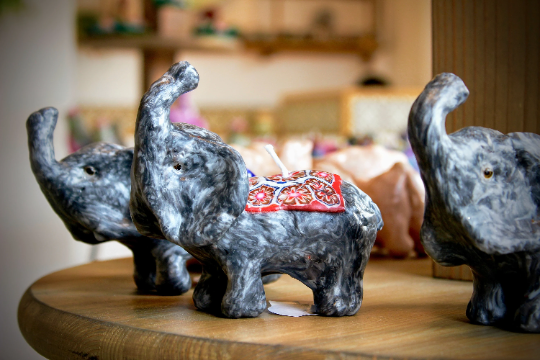 Alans Candle - Vente Bougie en bocal - Idée cadeau de Noël à bougie sphérique artisanale en dentelle Indigo8