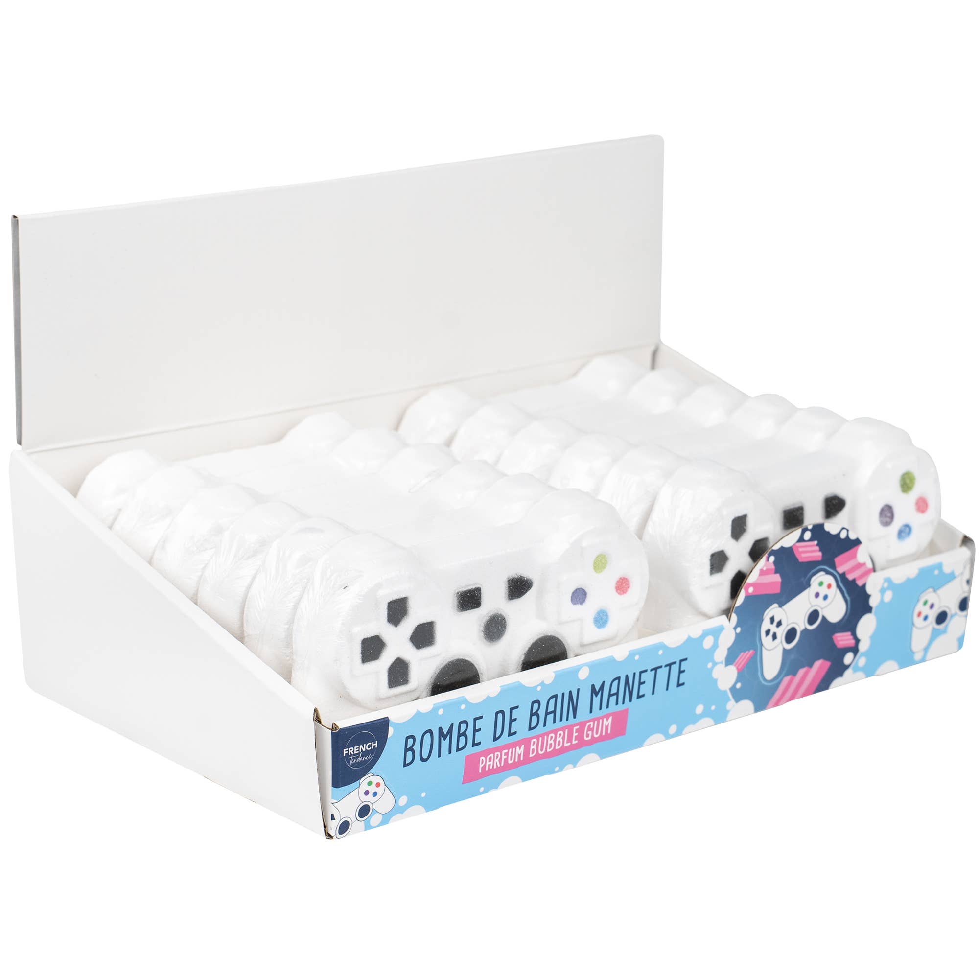 FRENCH TENDANCE - Vendita all'ingrosso Bombe/polveri da bagno - Bomba da bagno da 150 g a forma di controller per gamer - Profumo di chewing gum2