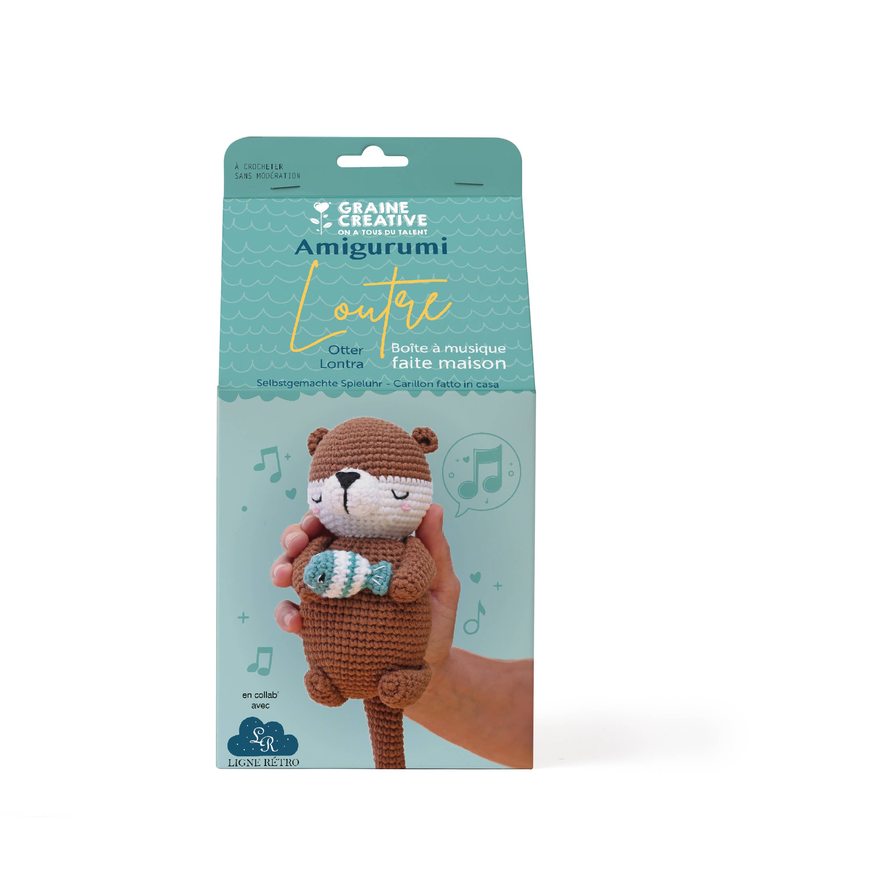 Graine Créative - Wholesale Knitting/Crochet Supplies - MUSICAL OTTER AMIGURUMI KIT1