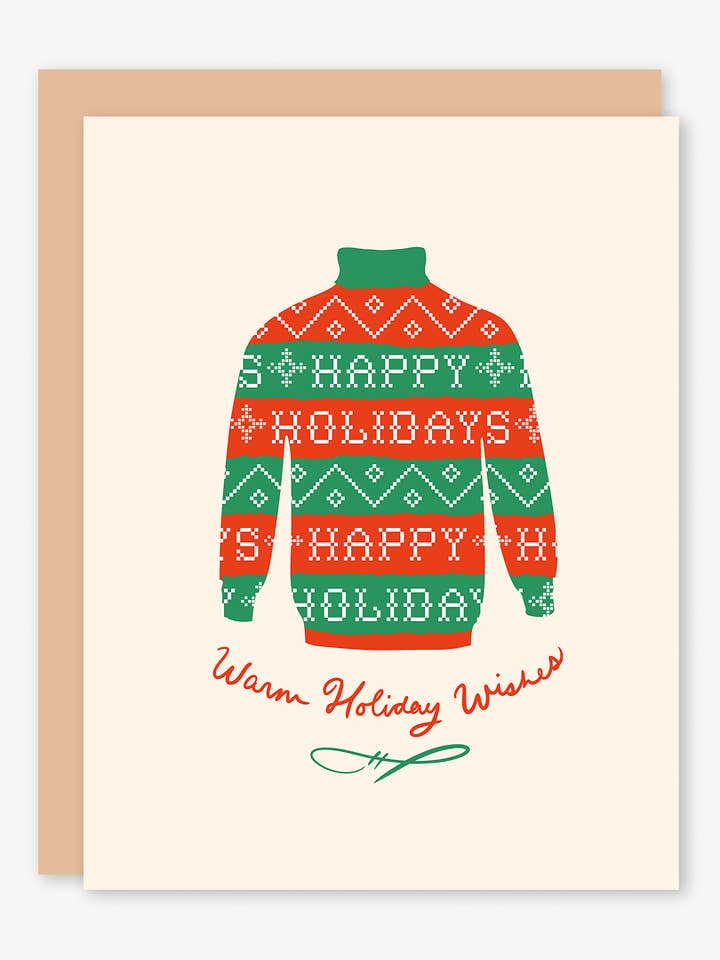 Holiday Sweater Card for wholesale by Stacey O'Nary