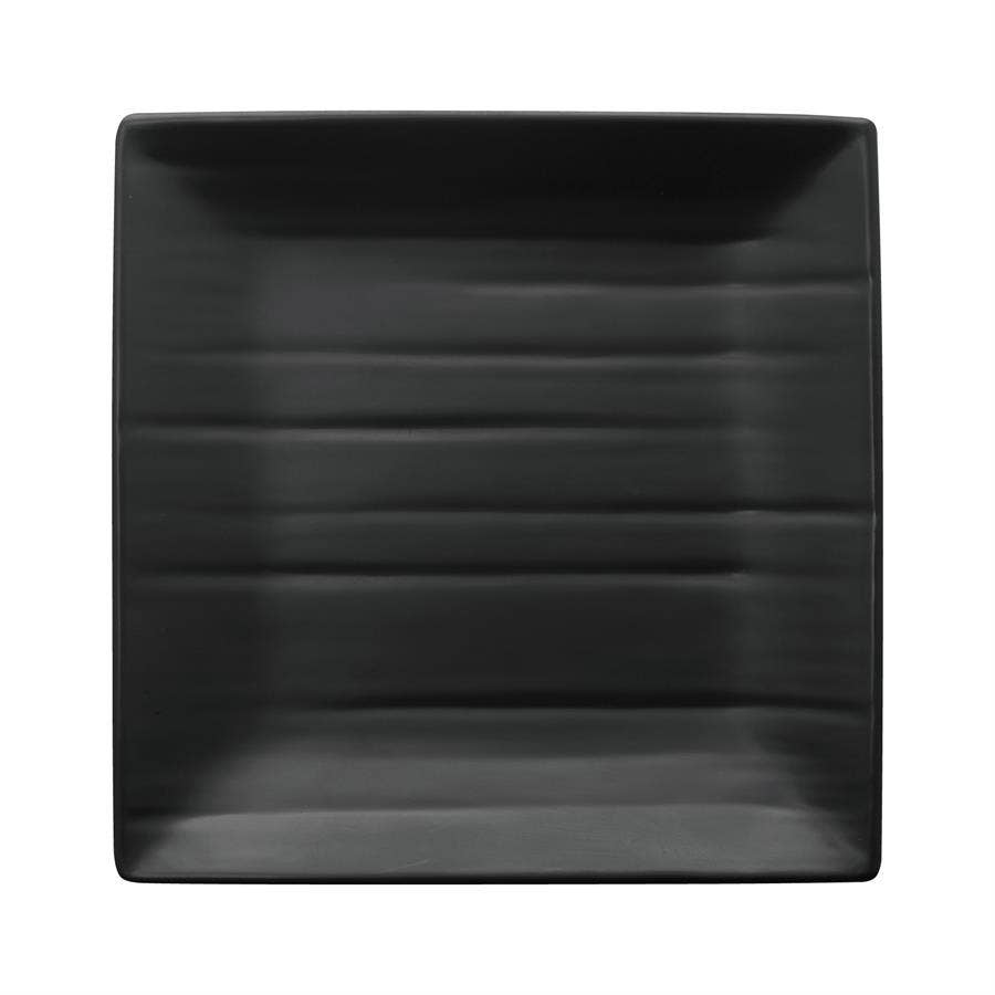 LeadingWare - Wholesale Dinner Plate - Gourmet Black Satin Melamine Square Plate1