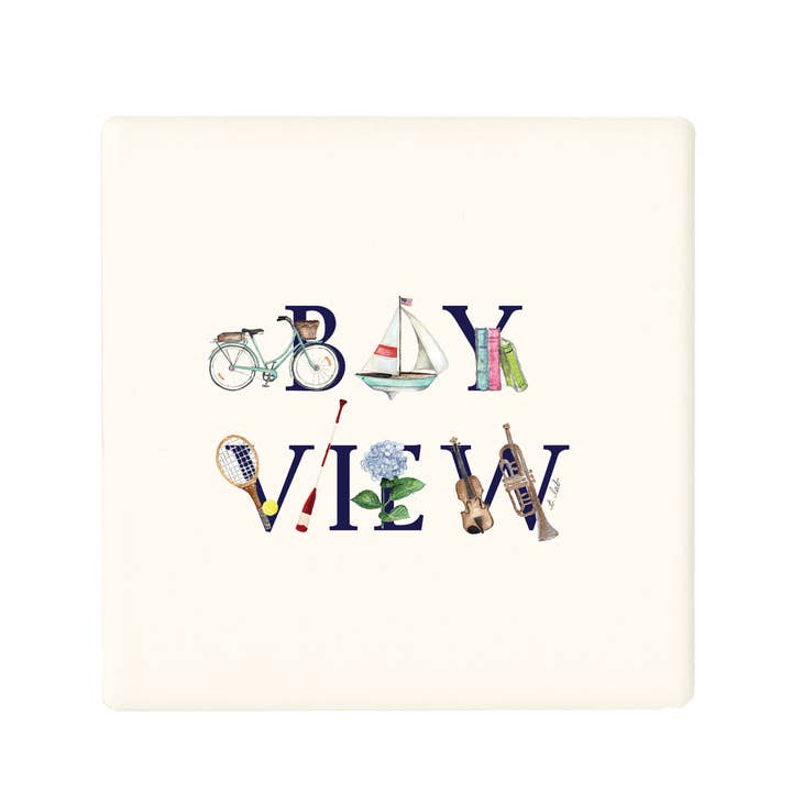 Bay View MI coaster for engroshandel hos Tina Labadini Designs