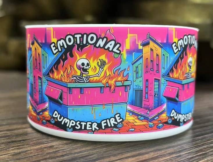 TheSaltyChic - Wholesale Drink Huggers & Koozies - Emotional Dumpster fire silicone boot bumper for tumbler0