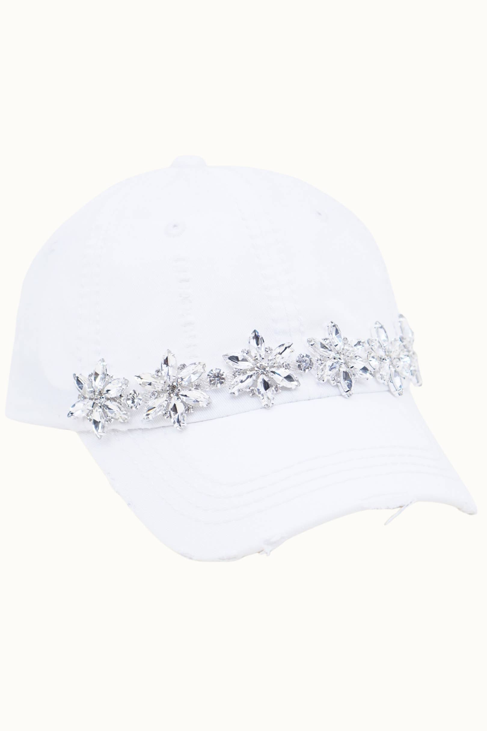 Olive & Pique – Großhandel Basecap – Damen – Verzierte Bling-Glitz Cap mit Used-Look, verstellbar2