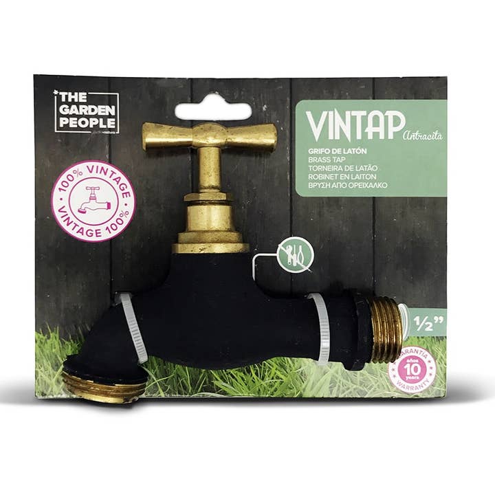 JARDIN Y NATURA OUTDOOR & GARDEN PRODUCTS SL - Wholesale Outdoor Ornament/Decor - Vintage style faucet 1/2" anthracite - Vintap anthracite