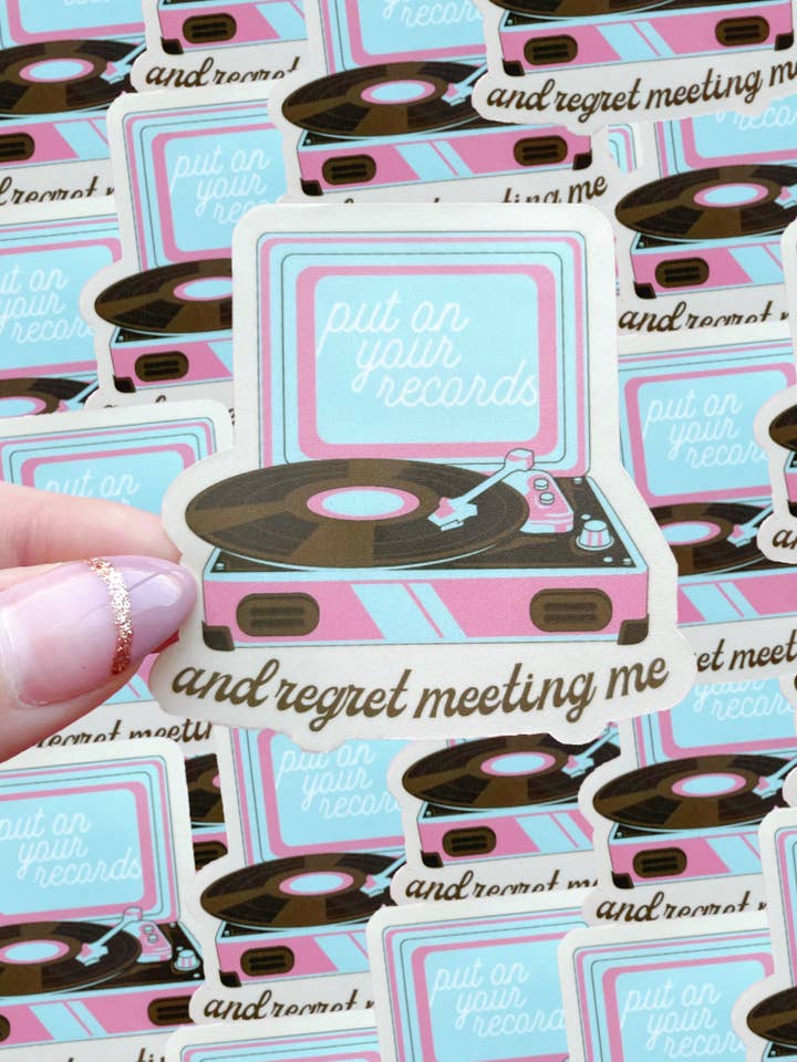 Autocollant imperméable inspiré de Tay | records pour la vente par Typo Lettering Co