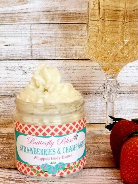 Whipped Body Butter | Shea Body Butter | Strawberry and Champagne Body Butter | Mango Butter Body Butter | Coconut Oil Body Butter |lotion for wholesale by Butterfly Bliss