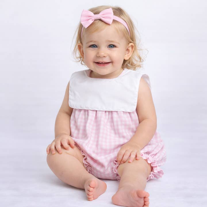 Pink Gingham Bubble for wholesale by City Beautiful Childrens Boutique