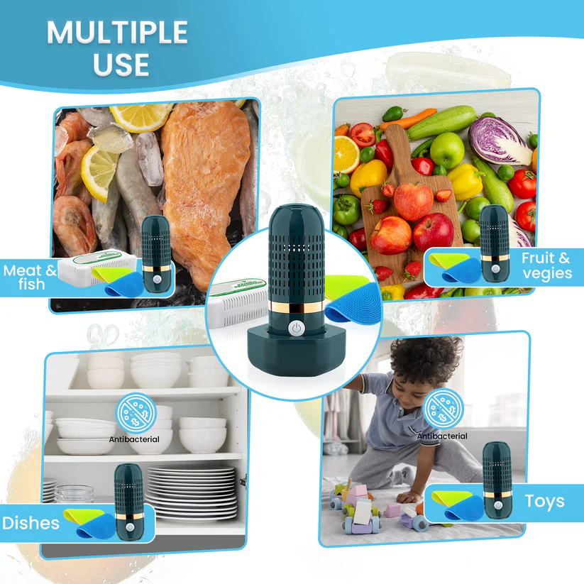 GoLiveAi - Wholesale Kitchen tool/gadget - Fruit & Vegetable Cleaner, Fruit Washer & Fridge Deodorizer6