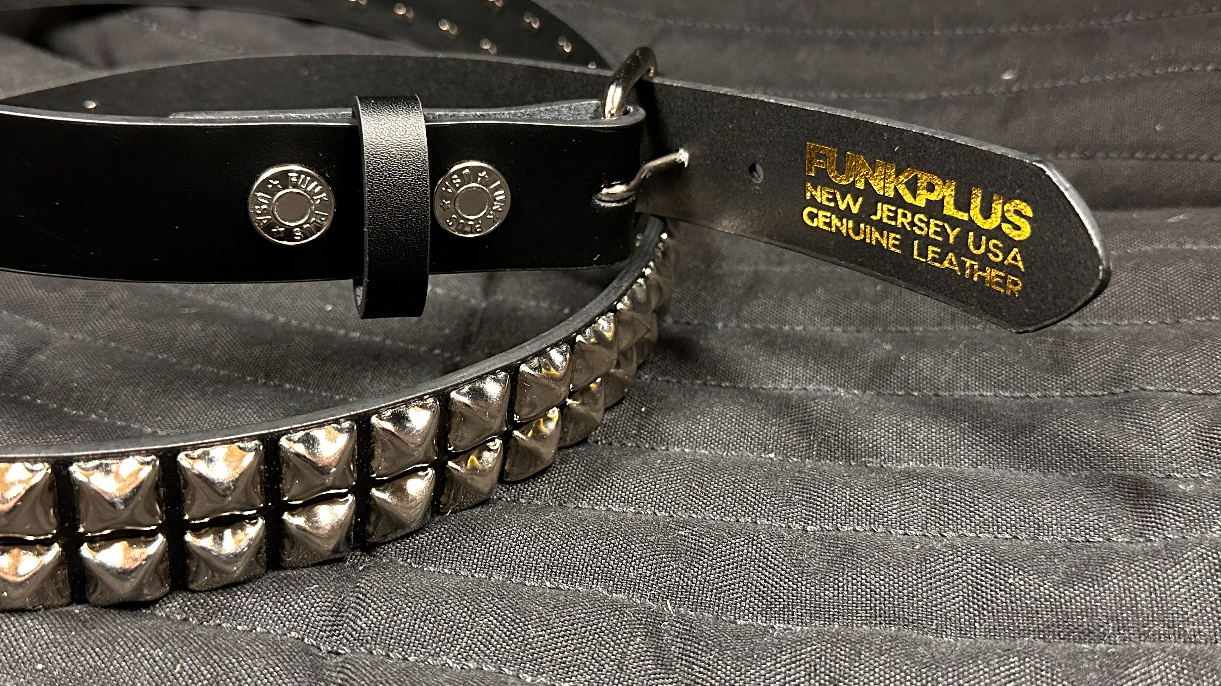 Funk Plus - Wholesale Belt - Women's - BT117 2 ROW 1/2' PYRAMID STUDS, 1 1/4" WIDE12