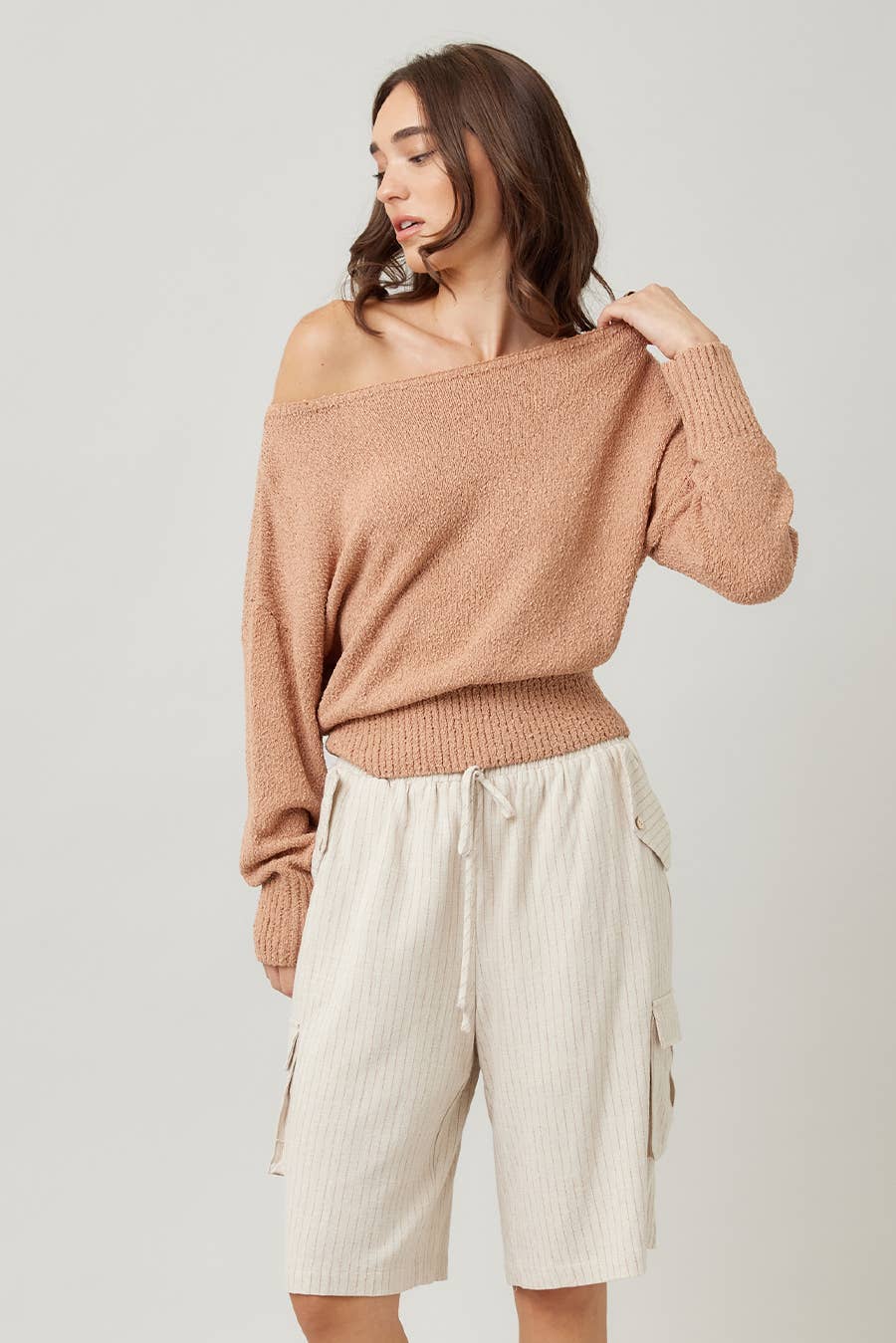 ILLA ILLA - Wholesale Knit Sweater - Women's - Knit Off Shoulder Sweater14