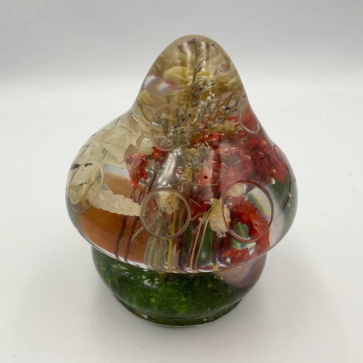 Large Mushroom Figurine with Carnelian Crystals for wholesale by Seriously Perfect Finds, LLC