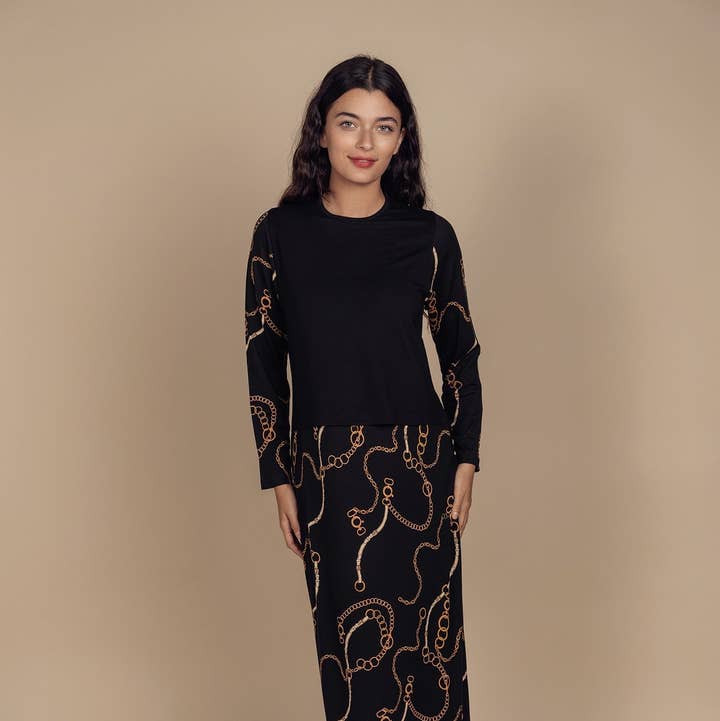 Printed Chain Nursing Nightgown for wholesale by Ellwi Design