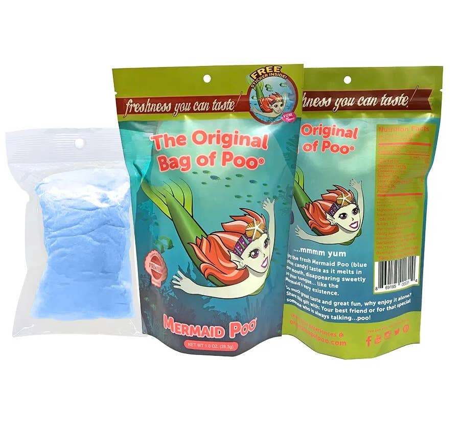 "The Original Bag of Poo"® Novelty Cotton Candy - Vente Barbes à papa - Le Sac Original de Caca® (Caca de Barbe à Papa de Sirène)3
