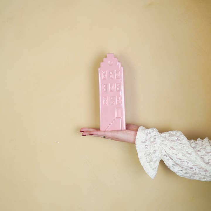 Housevitamin bv - Wholesale Vase - Flower Vase - House Vase - Ceramic - Light Pink- 7,5x6x23 cm5