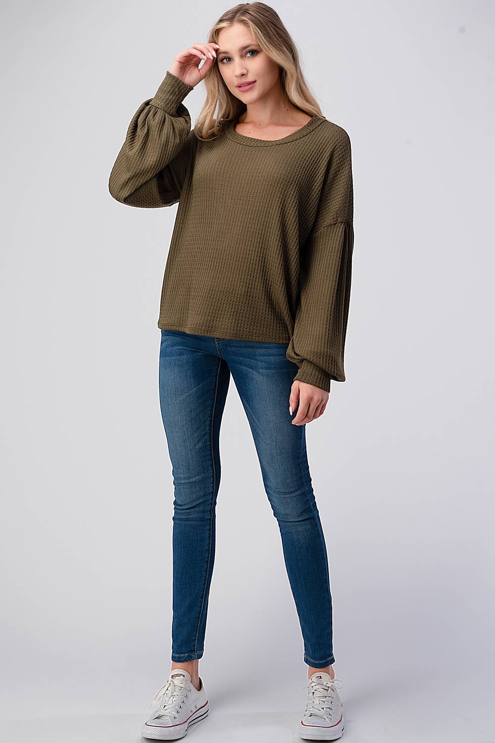 Orange Farm Clothing - Venta al por mayor Jersey corto de punto - Mujer - PAQUETE CON MANGA DE GLOBO TEXTURIZADA EN LA PARTE SUPERIOR ABIERTA EN OFERTA5