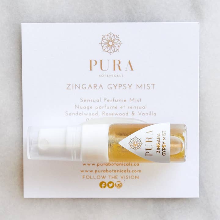 Dimensione del campione - Zingara Gold Mist - Sensual Perfume Mist per la vendita all'ingrosso da parte di Pura Botanicals