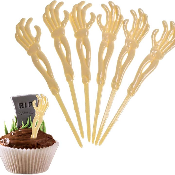 72 mains squelettes en plastique de 5 pouces - Halloween Cupcake & Cake pour la vente par 4E's Novelty