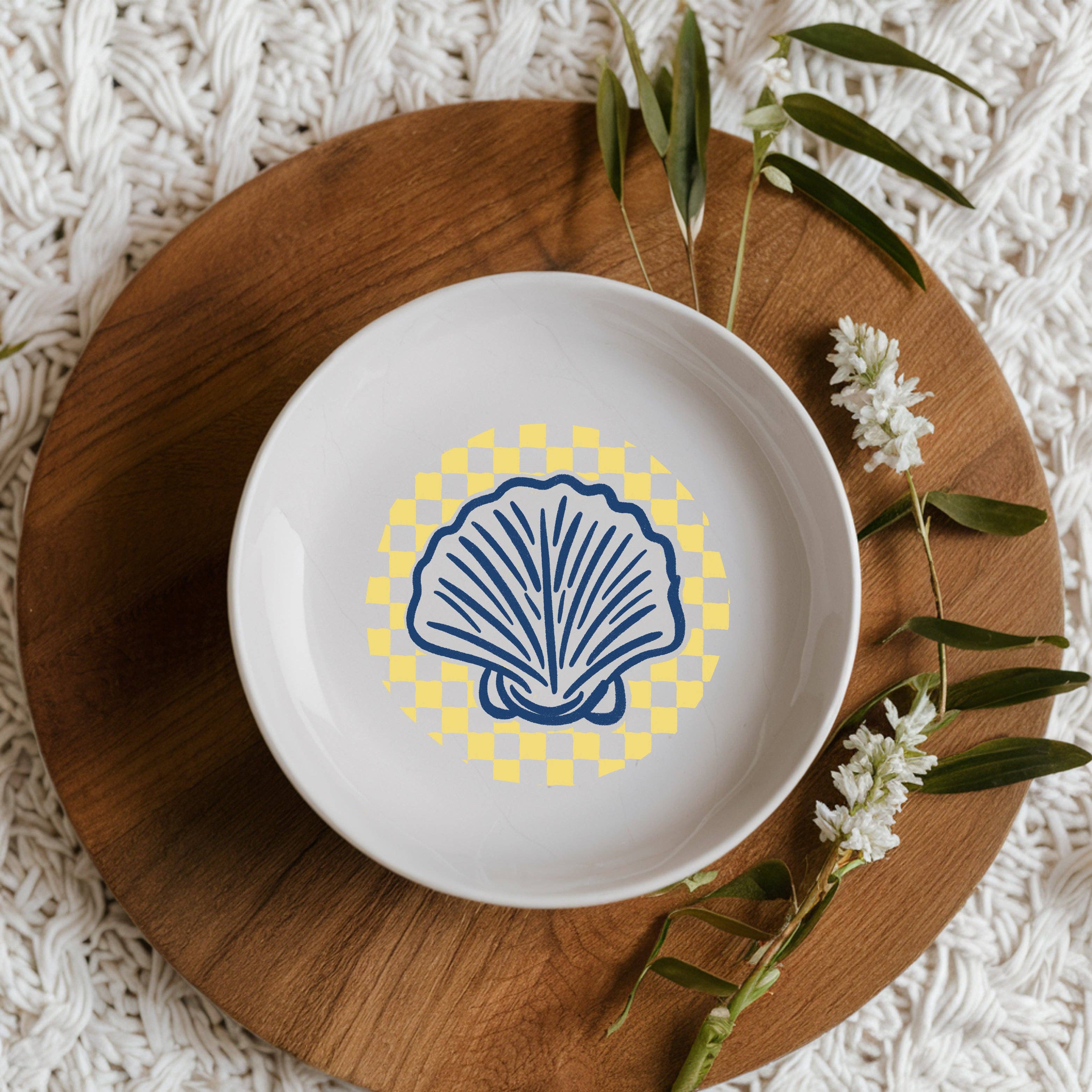 Sovende Bjorn - Wholesale Dinner Plate - Shell-ish ceramic plate1