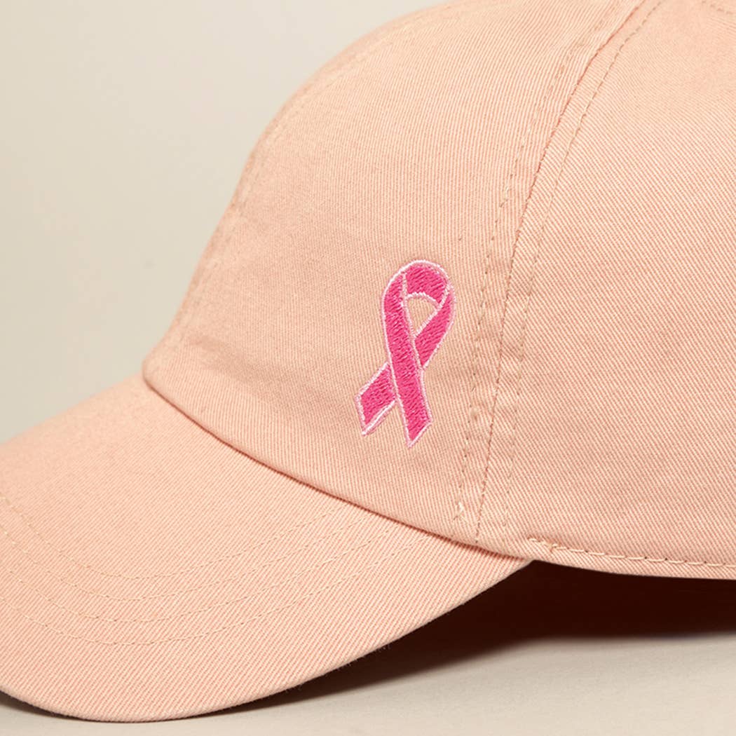 Fashion City - Wholesale Baseball Cap - Women's - Breast Cancer Awareness Ribbon Baseball Cap3