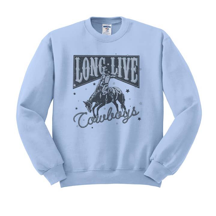 Untamed Country - Wholesale Graphic Sweatshirt - Women's - Western Long Live Cowboys Crewneck Sweatshirt3