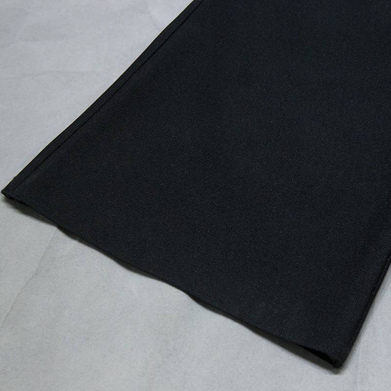 Noir JP014 Combinaison élégante à une épaule à bordure imprimée en vente sur Faire14